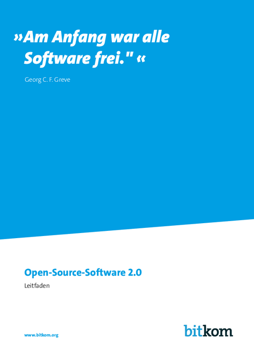 Titelblatt des Open-Source-Leitfadens 2.0