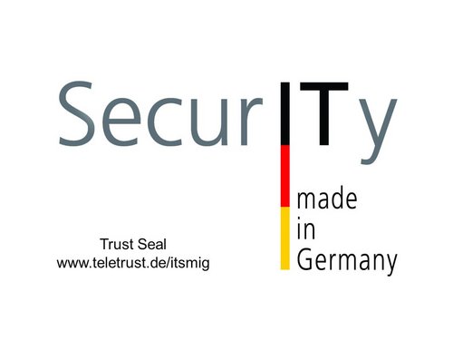 [Translate to English:] Sigel "IT Security made in Germany"